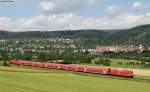 146 219-1 und 213-4 mit dem RE 19037 (Stuttgart Hbf-Singen(Hohentwiel)) bei M�hringen 9.7.11