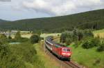 181 223-9 mit dem IC 281 (Stuttgart Hbf-Z�rich HB) bei M�hringen 10.7.11