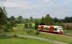 VT 252  Konstanz  als HzL88054 (Blumberg-Zollhaus-Br�unlingen Bahnhof) bei Neufra 6.8.11