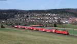 146 223-3  Diesen Zug k�nnten sie fahren  und 205-0 mit dem RE 19037 (Stuttgart Hbf-Singen(Htw) bei M�hringen 1.4.12