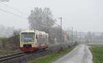 VT 243 als HzL 88054 (Blumberg Zollhaus-Br�unlingen Bahnhof) bei Weilheim 9.4.12