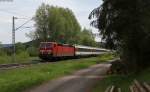 181 214-8  Mosel  mit dem IC 280 (Z�rich HB-Stuttgart Hbf) bei Neufra 18.5.12
