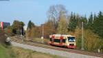 VT 243 als HzL87629 (Rottweil-Geisingen Leipferdingen) bei Rottweil 21.10.12