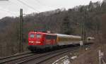 110 169-0 mit dem Mess ST 92110 (Horb-B�blingen) bei Horb 20.2.13