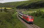 111 047-7 mit dem IC 281 (Stuttgart Hbf-Z�rich HB) bei M�hringen 2.6.13