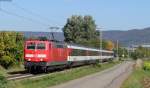 181 210-6 mit dem IC 183 (Stuttgart Hbf-Z�rich HB) bei Weilheim 19.10.13