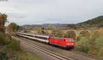 181 205-6 mit dem IC 187 (Stuttgart Hbf-Z�rich HB) bei Rottweil 4.11.13