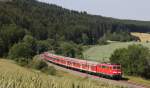 111 078-2 mit dem Lr 70676 (Singen(Htw)-Tuttlingen) bei Möhringen 23.6.14