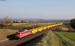 140 808-7 mit einem leeren Aushubzug bei Herrenberg 8.4.15
