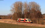 VT 250 als HzL 69762 (Rottweil - Bräunlingen Bf) bei Trossingen 27.2.22