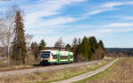 VT 016 als SWE 69726 (Rottweil - Bräunlingen Bf) bei Lauffen 22.3.23  