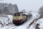 218 105-5 mit dem DLr 20861 (Rottweil-Seebrugg) bei Zollhaus 15.1.17