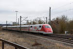 Die Praline durchfährt am 28.01.2018 als ICE 596 von München kommend Westerstetten.