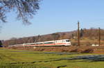 401 014-6  Friedrichshafen  als ICE 591 (Hannover Hbf-München Hbf) bei Ebersbach 16.2.19