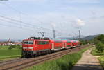 111 139-2 mit dem RE 4211 (Stuttgart Hbf-Biberach(Riß) bei Kuchen 23.5.19