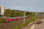 RE 5 Lindau-Reuting - Stuttgart Hbf am 05.08.2022 in Oberesslingen.