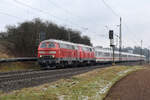 DB 218 495-0 & 218 481-0 mit dem IC2012 bei Ebersbach/Fils 07.01.2021