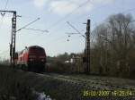 218 434-9 und eine weitere 218 schleppen am 25.2.2009 IC 2013 ber die Filsbahn Richtung Ulm.