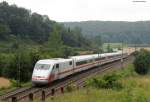 401 067-4  Garmisch Partenkirchen und WM 2011 als ICE 593 (Berlin Ostbahnhof - Mnchen Hbf) bei Urspring 28.7.11