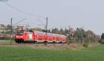 146 223-3  Kein Job wie jeder andere  mit dem RE 19224 (Ulm Hbf-Mosbach Neckarelz) bei Ebersbach 24.4.13
