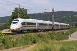 407 016-5, ein Velaro D, auf der Fahrt nach München in Uhingen am 22.06.2014.