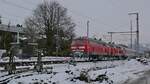 Am 10.12.2021 wird im Bahnhof von Enzisweiler noch die alte Technik zum Stellen der Flügelsignale benötigt.