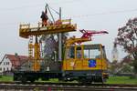 Bauarbeiten zur Elektrifizierung der Bodenseegrtelbahn, Streckenabschnitt Friedrichshafen - Lindau.