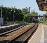 Südliche Ausfahrt des Bahnhofes Ravensburg an der Südbahn.