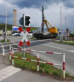 Bauarbeiten zur Elektrifizierung der Südbahn, Streckenabschnitt Biberach - Aulendorf.