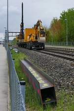 Bauarbeiten zur Elektrifizierung der Südbahn, Streckenabschnitt Biberach - Aulendorf.