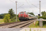 218 494 mit IC 118 Innsbruck-Münster am 08.08.2021 bei Ravensburg.