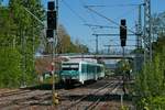 Kurz nach dem Beginn der Fahrt in Biberach Süd am 07.05.2020 als RB 22664 nach Ulm befindet sich 628 673 / 628 486  Maria  bei der Einfahrt in den Bahnhof von Biberach (Riß).