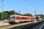 628 698 am 07.08.20 auf der RB nach Ulm Hbf bei der ausfahrt in Biberach(Riß)