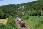 218 432-3 mit dem RE 22321 (Donaueschingen-Ulm Hbf) bei Dietfurt 5.6.19