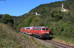 218 436-4 mit dem RE 3217 (Donaueschingen-Ulm Hbf) bei Fridingen 24.9.21