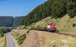 4185 125 mit dem EZK 55250 (Rottenacker - Ulm Rbf) bei Gershausen Merkle 25.6.26