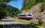 VT 128 als SAB 88202 (M�nsingen - Ulm Hbf) bei Schmiechen 25.6.26