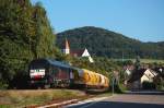 ER 20-009 bringt am Abend des 30.08.08 das Josera-Zgle nach Miltenberg, aufgenommen in Unterkochen an der Brenzbahn (KBS 757).