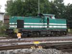 Lokomotive  Nobby  der Gleisbaufirma Schneider & Schneider. Am 05.09.2008 am ehemaligen Gterbahnhof in Kirchheim/Teck und wartete auf ihre nchste fahrt.