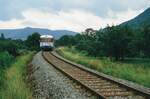 Eine der wenigen Sonderfahrten auf der Ermstalbahn nach Bad Urach, als sie noch eine völlig vernachlässigte Nebenbahn der DB gewesen war.
