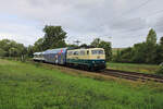 DB Gebrauchtzug 111 174  Elfriede  ist am 19.09.2022 für TRI mit einem Ersatzzug auf der RB17c von Bruchsal nach Bretten unterwegs und erreicht hier gerade Diedelsheim.