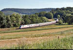 Ein 401 als umgeleiteter ICE 770 (Linie 22) von Stuttgart Hbf nach Hamburg-Altona fährt in Ölbronn-Dürrn auf der Bahnstrecke Bietigheim-Bissingen–Bruchsal (Westbahn