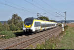 8442 807 und 8442 302 (Bombardier Talent 2) sind unterwegs bei Metterzimmern (Bietigheim-Bissingen).