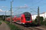 11.07.2011: Der IRE 4912 (Stuttgart-Karlsruhe) bei Illingen (Wrttemberg).