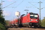 DBAG 147 001-2 eilt auf dem S-Bahn-Gleis der KBS770 bei Asperg am Nachmittag des 30.