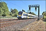 ET 8 442126 aus Pforzheim erreicht hier am 23.9.2026 um 14.46 Uhr auf der Fahrt nach Karlsruhe Pfinztal.