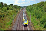 Nachschuss auf 1430 049 (ET 6.06) und 1428 015-0 (ET 4.01 | Stadler FLIRT 160) der Go-Ahead Baden-Württemberg GmbH (GABW) als IRE 19683 (IRE1) von Karlsruhe Hbf nach Schwäbisch Gmünd,