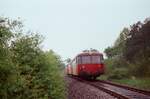 27.05.1983: Einer der letzten Züge auf der DB-Bahnstrecke Weil der Stadt - Calw: Ich war erst 13 und erlebte hier das allgemein als absurd empfundene Verschwinden einer Nebenbahn, von welcher sicher war, dass sie nie adäquat durch einen Bus ersetzt werden kann. Das war meine erste einprägsame Erfahrung der Unternehmenspolitik der DB und ich konnte sie nie wieder vergessen.   