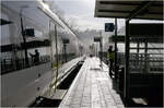 Die Hermann-Hesse-Bahn in Calw - 

Die Gegenlichtstimmung gibt dem Triebzug und dem Bahnsteig ein ganz eigene Wirkung.

07.02.2026 (M)