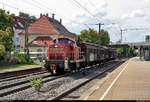 Kurzer Schiebewandzug mit 294 620-0 (294 120-1 | 290 120-5 | DB V 90) DB durchfährt den Bahnhof Asperg auf der Bahnstrecke Stuttgart–Würzburg (Frankenbahn | KBS 780) Richtung